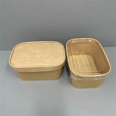 Ορθογώνια χάρτινα μπολ 1000ml Kraft